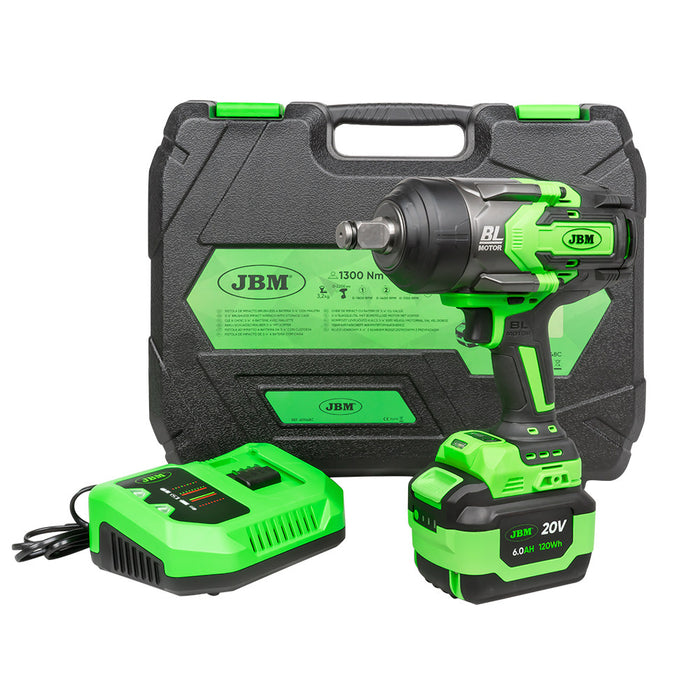 PISTOLA DE IMPACTO BRUSHLESS A BATERÍA 3/4" 1300NM CON MALETÍN