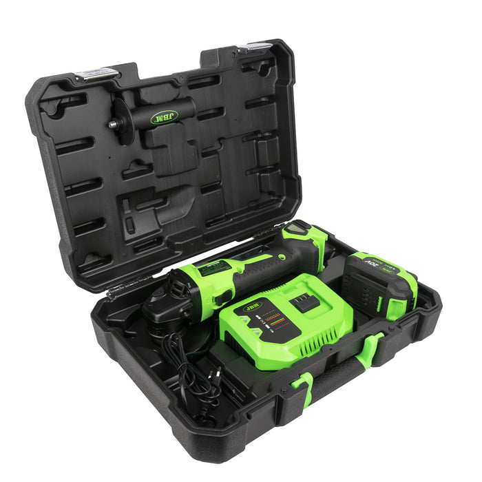 125MM BRUSHLESS ANGLE GRINDER WITH CARRYING CASE + XL JACKET