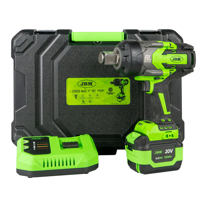 PISTOLA DE IMPACTO BRUSHLESS A BATERÍA 1"" 2300NM CON MALETÍN + PALETILLA