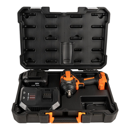 PISTOLA DE IMPACTO BRUSHLESS A BATERÍA 1/2" 1000NM CON MALETÍN - NARANJA