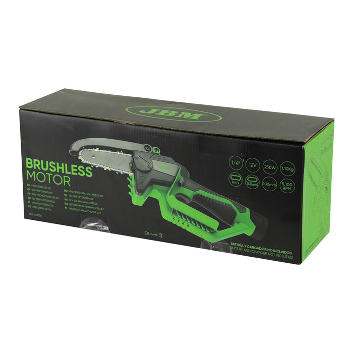 MINI SIERRA DE 12V + CARGADOR 12V+ BATERÍA LI-ION 2.0AH + BOLSA DE HERRAMIENTAS