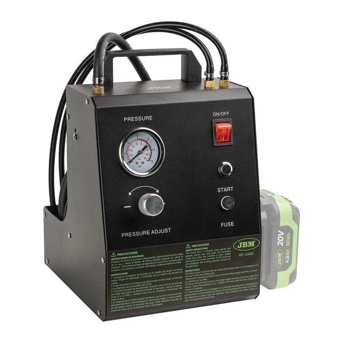 60067 CORDLESS ELECTRIC BRAKE BLEEDER + 60013 LI-ION 4.0AH BATTERY + FRYER