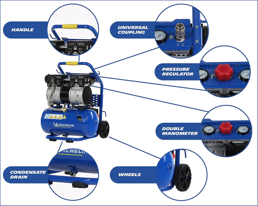 COMPRESOR SILENCIOSO 10LT 1HP CA-MX10-1