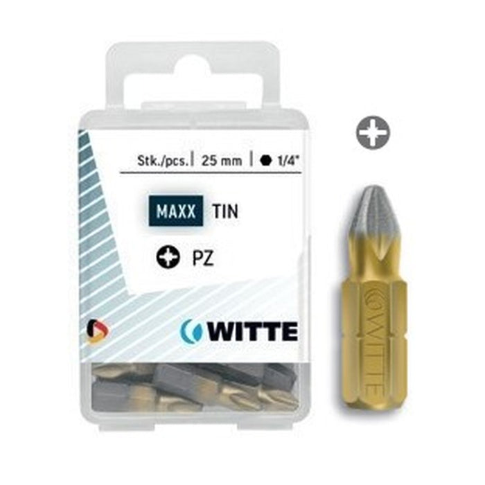 Witte 5 Puntas en cajita de plástico largo 25 mm (PZ 3 DIAMOND)