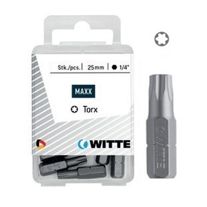 Witte 5 Puntas en cajita de plástico largo 25 mm (T27 STAINLESS)
