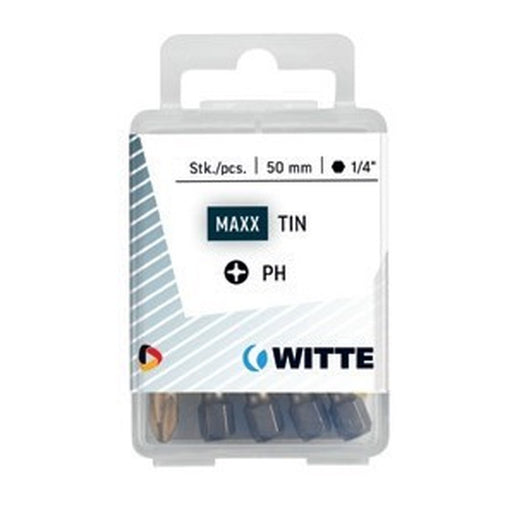 Witte 5 Puntas en cajita de plástico largo 50 mm (PH 2 TIN)