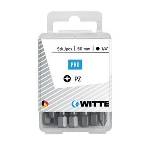 Witte 10 Puntas en cajita de plástico largo 50 mm (PZ 1)