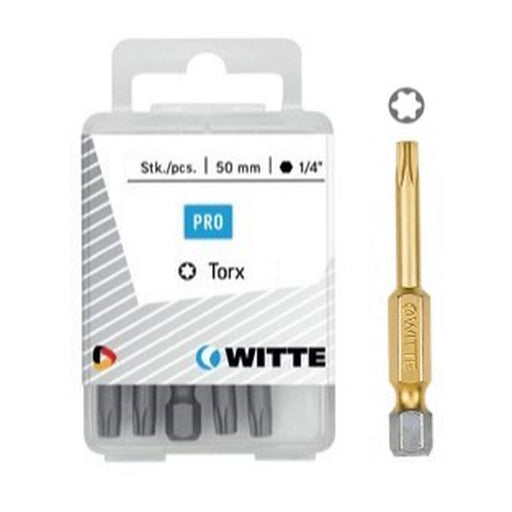 Witte 5 Puntas en cajita de plástico largo 50 mm (T 20 TIN)