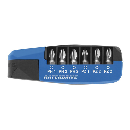Witte Caja de 7 puntas con carraca Ratchdrive (PH/PZ)