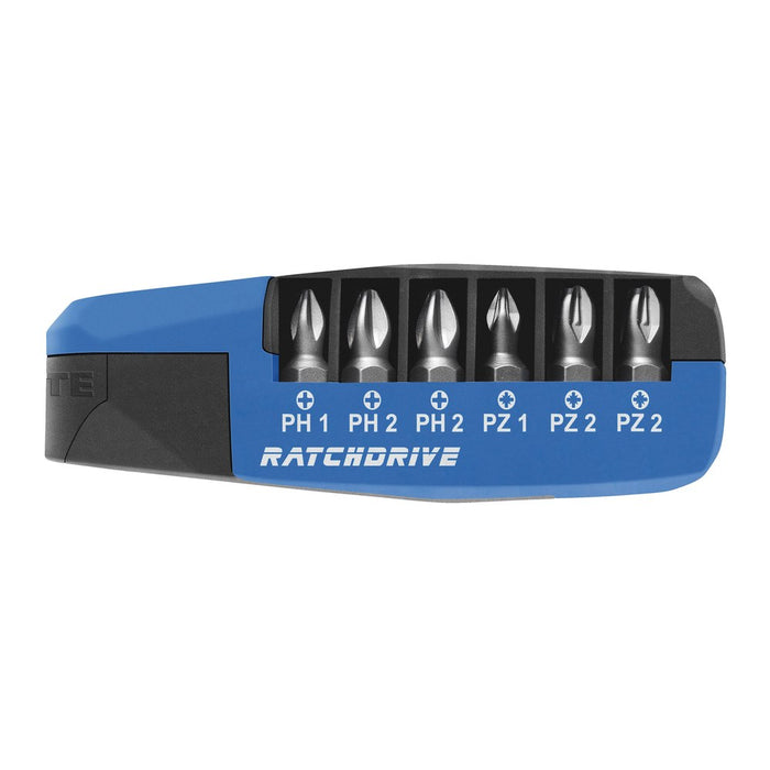 Witte Caja de 7 puntas con carraca Ratchdrive (PH/PZ)