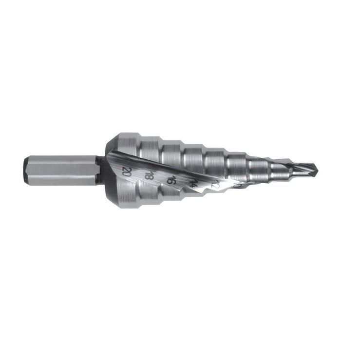 Ruko Broca escalonada HSS con mango hexagonal 1/4" Ø 4,0-20,0 mm (9 pasos)