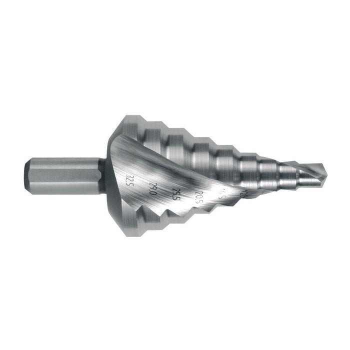 Ruko Broca escalonada HSS sistema métrico. Agujeros directos DIN/EN 50262 Ø 6,5-40,0 mm (11 pasos)