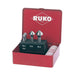 Ruko Juego 4 avellanadores cónicos HSS-TiN 90° DIN 335 forma C (8,3-10,4-16,5-20,5mm)