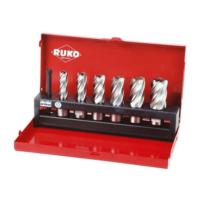 Ruko Juego de 6 brocas huecas HSS vástago Weldon