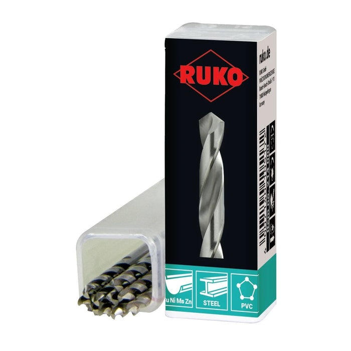 Ruko Pack 10 brocas HSS DIN 338 tipo N serie 214 (Ø 5,4mm)