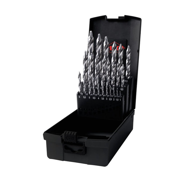Ruko Juego de 25 brocas helicoidales FLOWSTEP® HSS