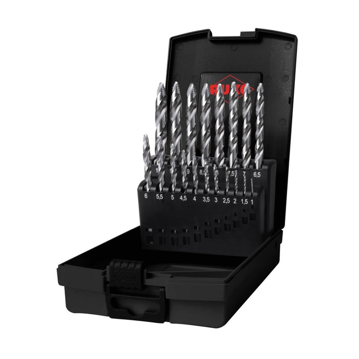Ruko Juego de 25 brocas helicoidales FLOWSTEP® HSS