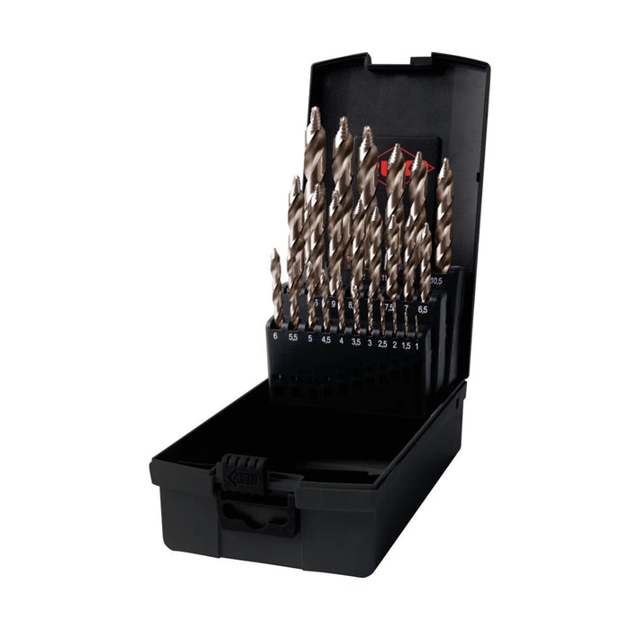 Ruko Juego de 25 brocas helicoidales FLOWSTEP® HSSE-Co 5