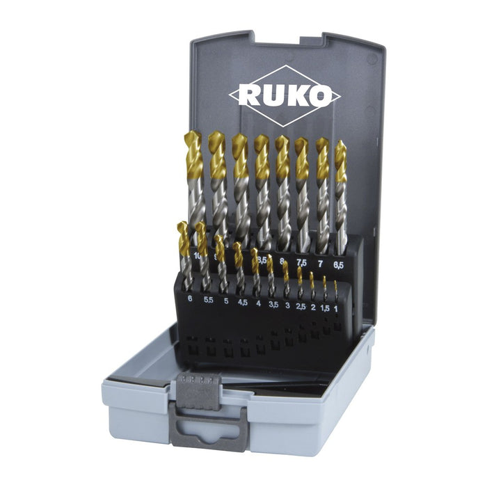 Ruko Juego de 19 Brocas HSS-G