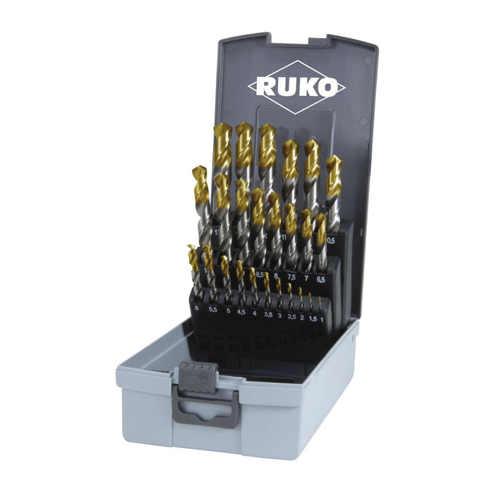 Ruko Juego de 19 Brocas HSS-G
