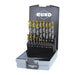 Ruko Juego de 25 Brocas HSS-G con puntas TiN