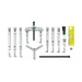 Kukko Juego de extractores de rodamientos universales de 2 y 3 patas estándar (120-130 x 100-350 mm)