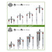 Kukko Juego de extractor de rodamientos universales de 2 y 3 patas con ajuste rápido (120-130 x 100-350 mm)