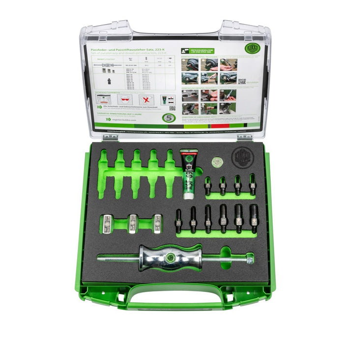 Kukko Juego de extractores de piezas con rosca hembra (M3-M16)