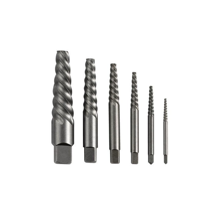 Kukko Juego de 6 extractores de tornillos con estriado ancho (3-24 mm)