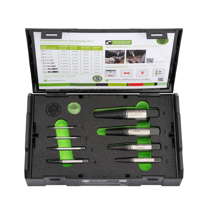 Kukko Extractor de tornillos con estriado fino (33-45 mm)