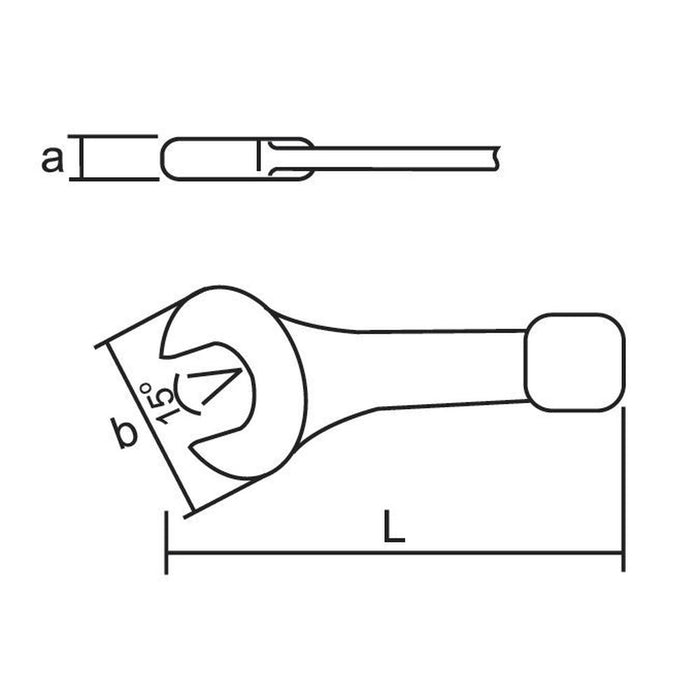 Kukko Llave fija de golpe DIN 133 (36 x 210 mm)
