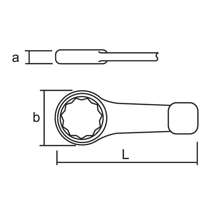 Kukko Llave de estrella de golpe DIN 7444 (115 x 430 mm)