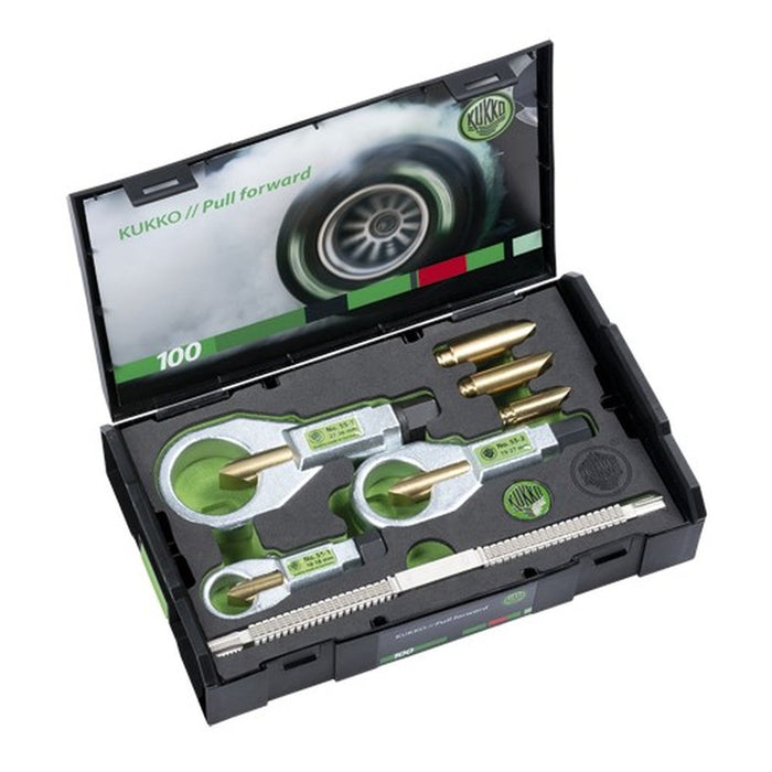 Kukko Juego tronzatuercas M6–M24 con lima para roscas