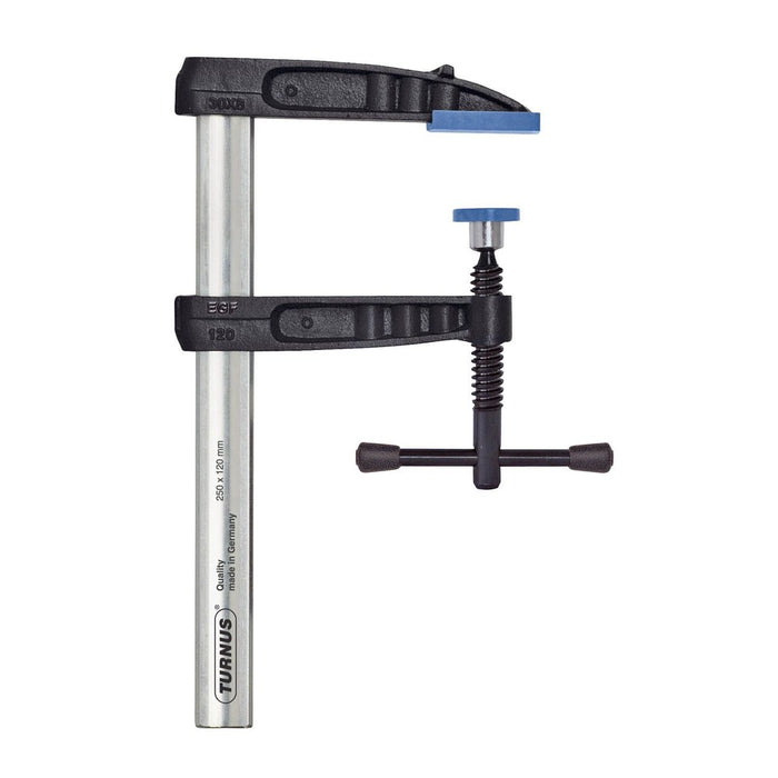 Turnus Tornillo de apriete Optima con seguro antideslizante mango T 1500x120 mm Riel 35x11 mm