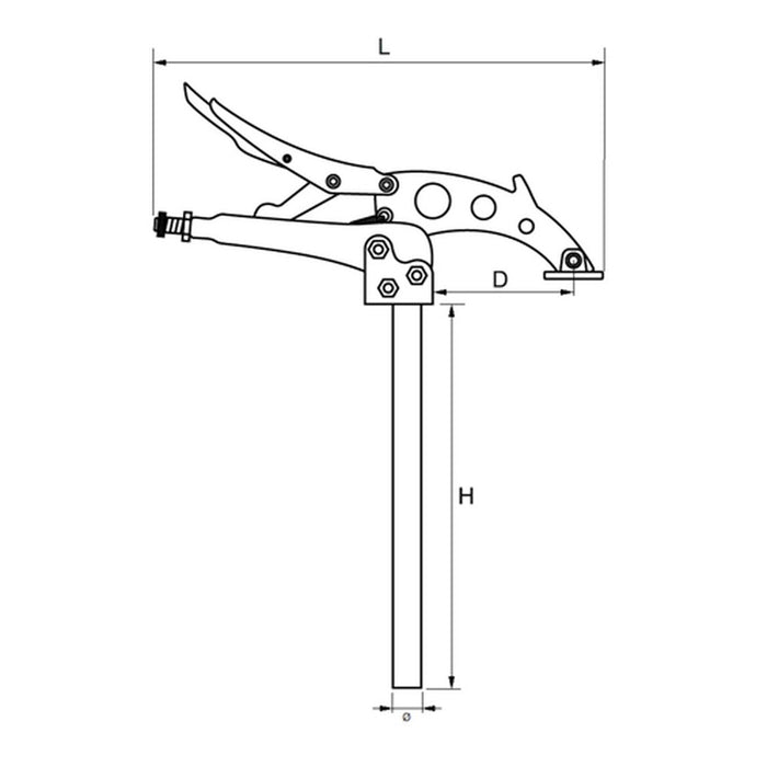 Grip-on Sargento para mesas perforadas (324 x Ø16 mm)