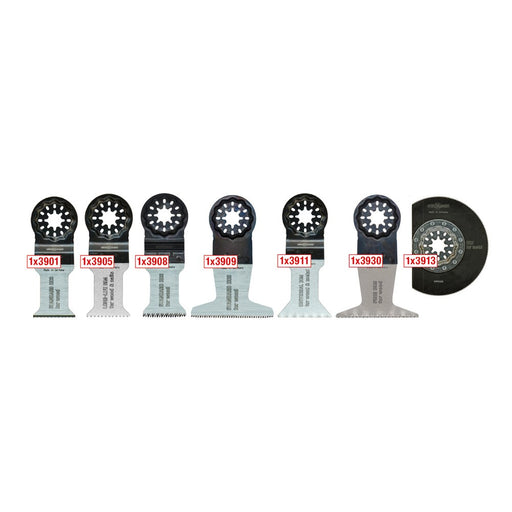 MPS Hojas de sierra oscilantes para madera y metal 3900 (juego de 7 uds)