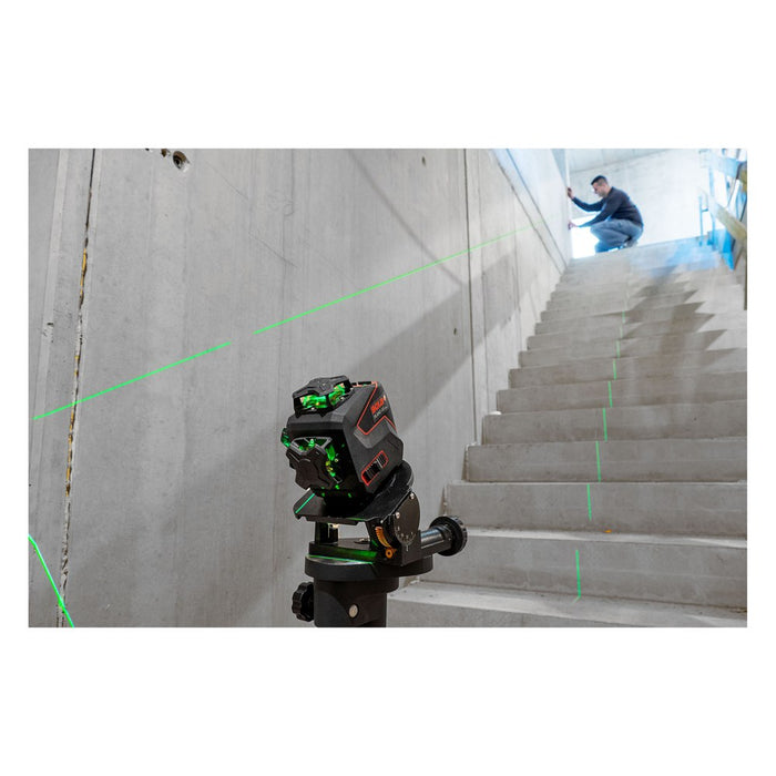 Sola Nivel láser de líneas 360º con gafas y soporte para pared Plano 3D Green Professional