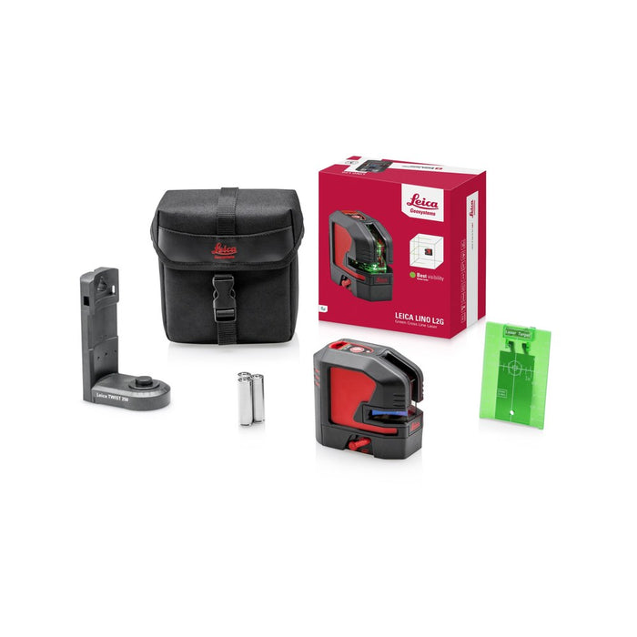 Leica Geosystems Nivel láser de líneas verdes Lino L2Gs con pilas