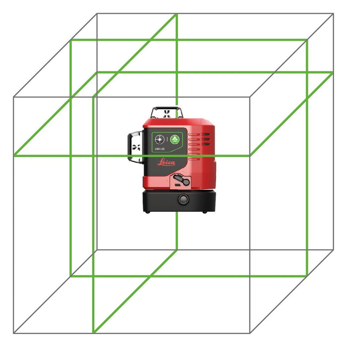 Leica Geosystems Nivel láser de líneas verdes de 360 grados Lino L6G en maletín rígido