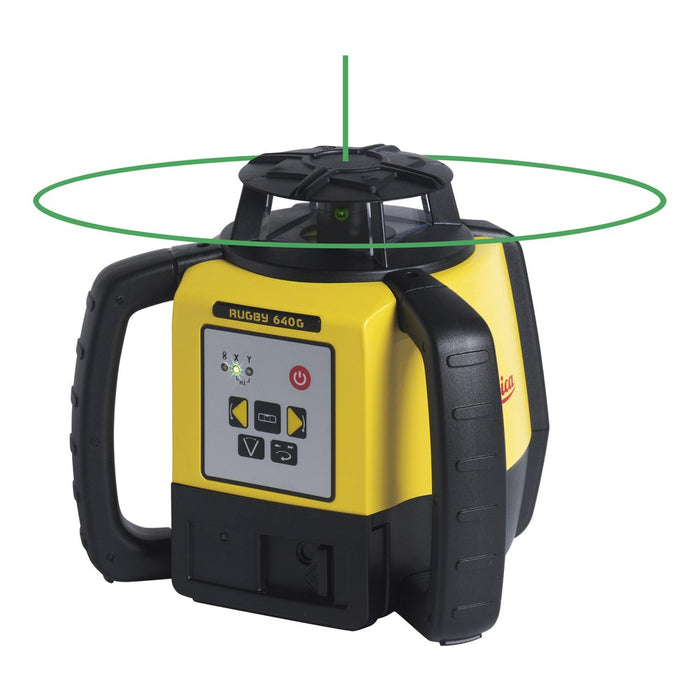 Leica Geosystems Nivel láser giratorio rayo verde Rugby 640 GREEN + RE120 + RC400