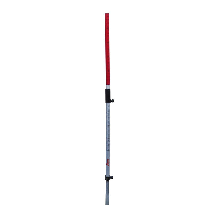 Leica Geosystems Mira telescópica con nivel de burbuja y soporte para receptor láser (Alt. Max.: 2,40 m)