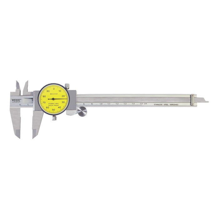 Vogel Calibre pie de rey con comparador DIN 862 de 150 mm (lectura 0,02 mm)