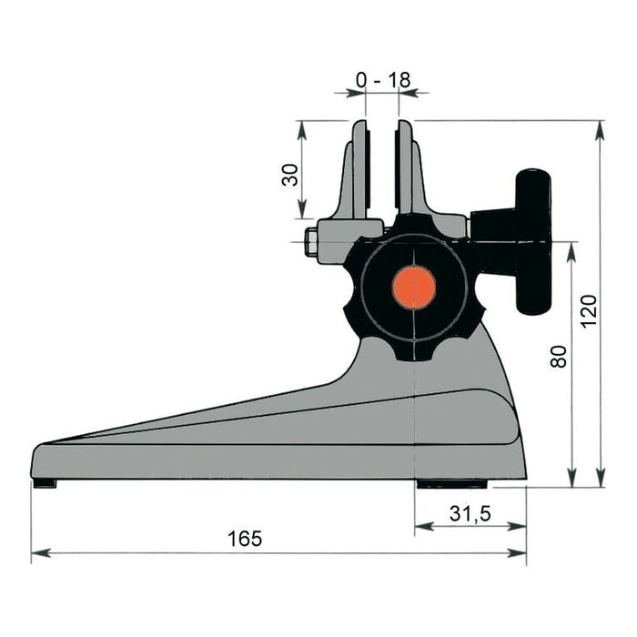 Vogel Soporte para micrómetro hasta 300 mm