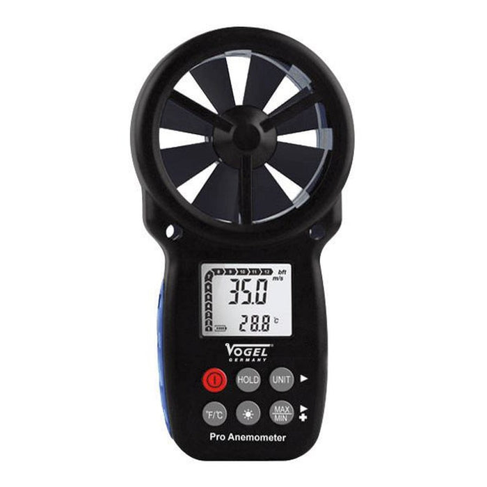 Vogel Anemómetro electrónico digital (Medidor velocidad viento), 0,3 ~ 30 m/s, Lectura 0,1 m/s
