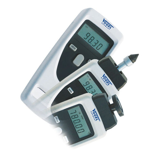 Vogel Tacómetro manual electrónico digital (Medidor RPM), Rango 1/min 1-99.999, Distancia de medición máx. 600 mm (ópticamente)
