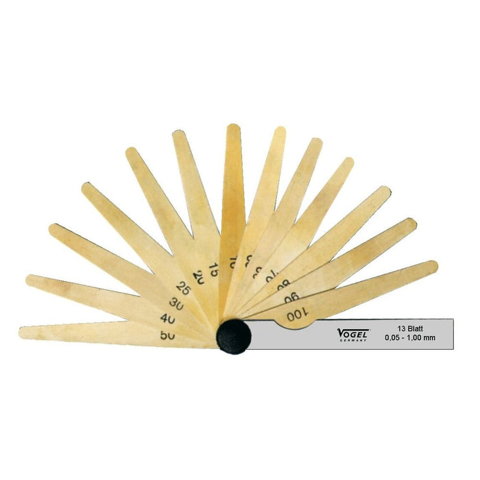 Vogel Juego galgas espesores INOX, 13 láminas