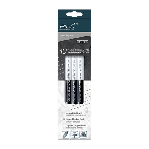Pica Lápiz universal Pica Classic Black-White 546 (en caja de 10 uds.)