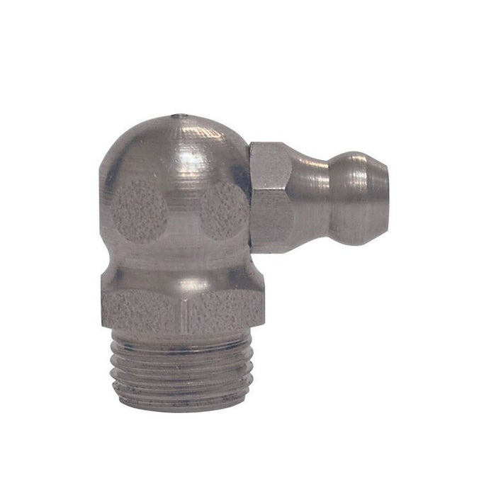 Umeta 100 Engrasadores hidráulicos 90º DIN 71412 tipo H3 (R.1/8"-28 BSP x L.20 x Ø11 acero)