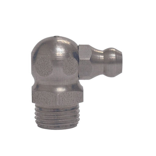 Umeta 25 Engrasadores hidráulicos 90º DIN 71412 tipo H3 (R.1/4\"-19 BSP x L.22 x Ø14 inox)