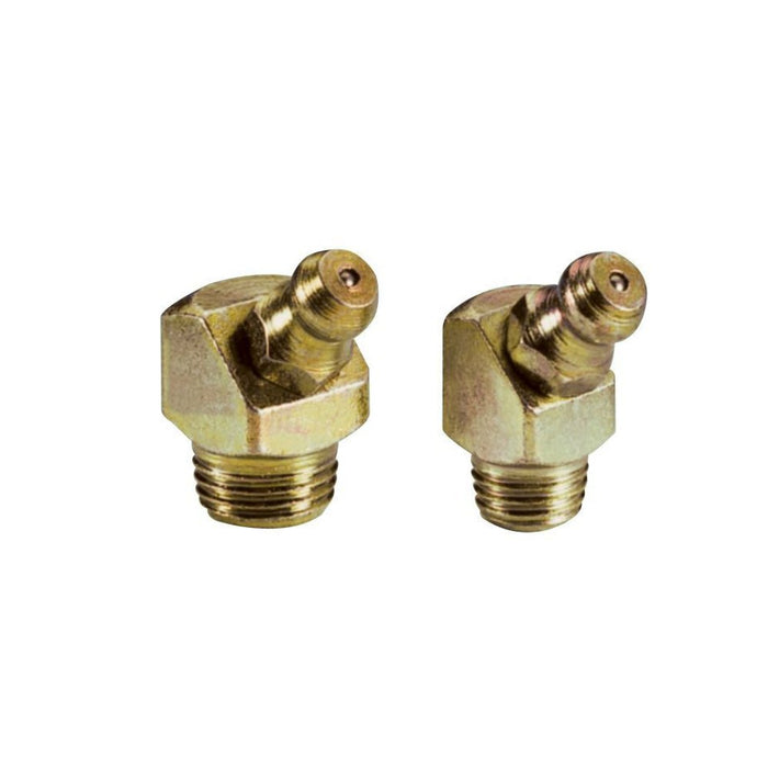Umeta 100 Engrasadores hidráulicos 45º auto-roscante DIN 71412 tipo H2/S (R.8x1 x L.20.5 x Ø9 acero)